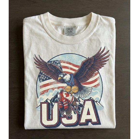 Funny USA Hockey Eagle, USA Champions 2026 Shirt, USA Hockey Shirt 2026, Patriotic Ice Hockey Tee, Funny Sports Unisex T-shirt