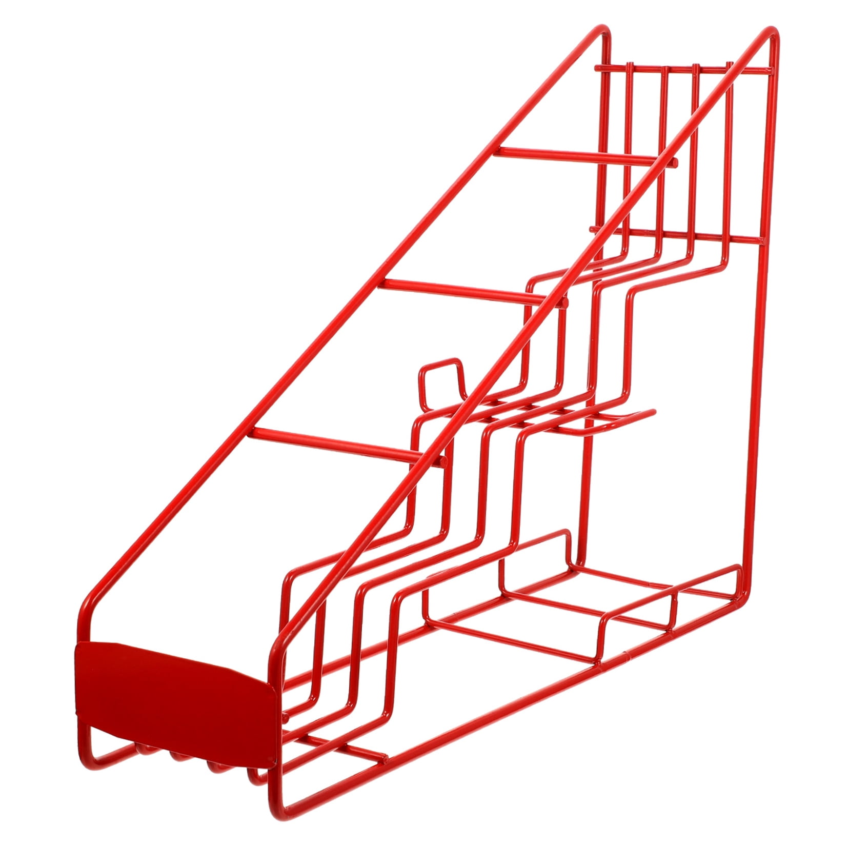 RENACLIPY Syrup Bottle Holder Iron Wire Rack in Red for Storage of Seasoning and Jam Bottles