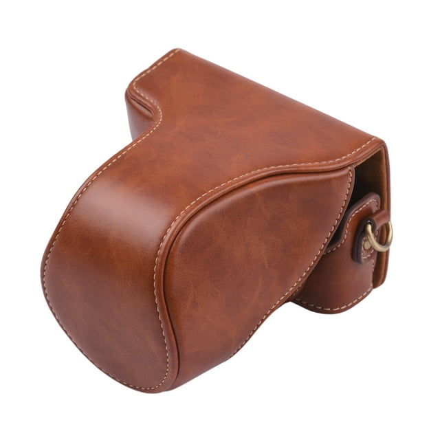 Étui de Protection en Cuir PU Vintage avec Sangle de Remplacement pour Canon EOS M100