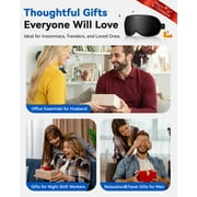 3D Weighted Eye Mask | Memory Foam Sleep Mask for Women & Men | 100% Blackout | Adjustable Straps | Travel Essentials