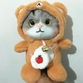 thumbnail image 4 of Cat Stuffed Animal Stuffed Toys Cushion Plush Plush Toy for Home - Dark Orange, 4 of 8