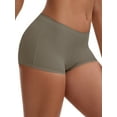 thumbnail image 4 of INSPIRE CHIC Women's High Waist Seamless Boyshorts Elastic Waistband Ice Silk Breathable Comfy Shorts S Brown, 4 of 4