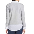 thumbnail image 2 of TOMMY HILFIGER  Womens Layered Long Sleeve Shirt L/Gray/White, 2 of 4