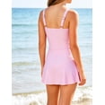 thumbnail image 3 of Aideaone Girl One Piece Swimdress Swimsuits Adjustable Straps Bathing Suit with kirt Tummy Control Swim Dresses Size 10-16, 3 of 6