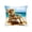 A001- A, variant on Halloween Throw Pillow, Skull Skeleton Beach Print, 1 Piece 18x18 Inch, Holiday Decoration for Sofa Couch Bedroom Living Room, Spooky Themed Cushion for Halloween Party ```