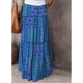 thumbnail image 4 of Women's casual high waist tie printed long maxi skirt,, 4 of 10