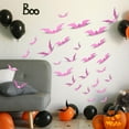thumbnail image 6 of Bjutir Stickers 3D Bats Pink And Black Outdoor Indoor Decor Wall Decal Stickers Bats Decoration For Bedroom, 6 of 6