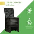 thumbnail image 4 of Outsunny 80 Gallon Black Polypropylene Garden Compost Bin with Large Capacity, 4 of 9