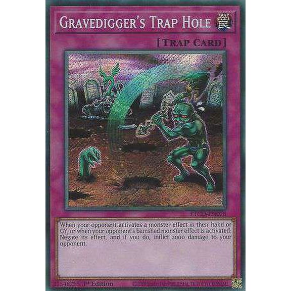YuGiOh Eternity Code Secret Rare Gravedigger's Trap Hole ETCO-EN078