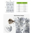 thumbnail image 6 of Watercolor Grey Floral Tie Up Curtains for Kitchen Bathroom Bedroom Windows 45 Inch Length, Gray Ombre Botanical Summer Balloon Drape Curtains Shade Rod Pocket Drapery Curtain Panel, 34"x45", 6 of 7