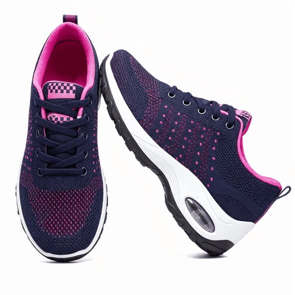 Qaltryn Comfort Sneakers for Women Arch Support Breathable Mesh Sneakers with Slip-Resistant Sole for Casual Walking Shoes