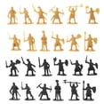 thumbnail image 2 of Miangastore 200Pcs Miniature Soldier Figurines Gray Gold Plastic Educational Exhibition Tool For Model Group Landscape, 2 of 9