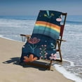 thumbnail image 4 of Cute Cartoon Rainbows with Floral Leafs Microfiber Beach Towel for Adult Sand Free Lightweight Oversized Ultra Soft Skin-Friendly Swim Pool Travel Picnic Shower Bath Towel Blanket, 4 of 8