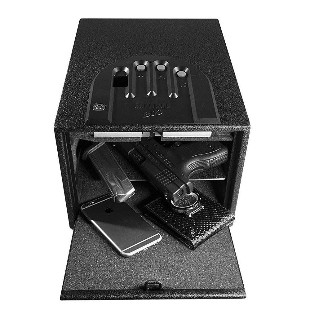 GunVault MiniVault Standard Electronic Steel Handgun & Valuables Lock Box Safe