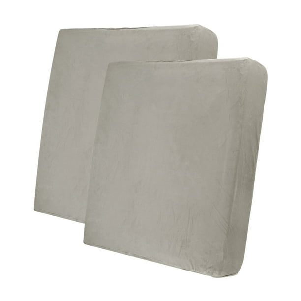 2 piezas de fundas de cojín para sofá individual, color marrón grisáceo