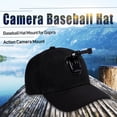 thumbnail image 3 of YLSHRF Support de Caméra d'Action, Casquette de Baseball Noire avec Crochet en J et Vis pour Caméras d'Action, 3 of 8