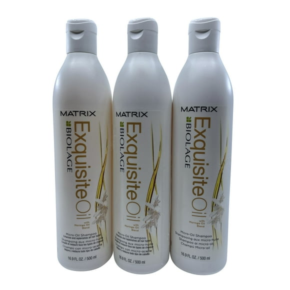 Matrix Biolage Micro Oil Shampoo Moringa Oil All Hair Types 16.9 OZ Set of 3