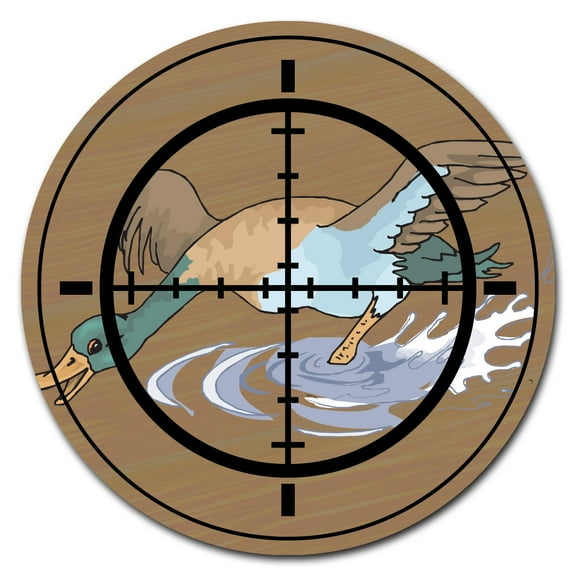 SignMission Circular Rigid Plastic Sign 12" Tall - Duck Hunter | Plastic Sign |  Made in the USA
