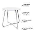 thumbnail image 4 of Grand Patio Outdoor&Indoor Steel Patio Side Table, Weather Resistant Outdoor Small Round End Table for Patio, Yard ,Balcony, Garden, Living Room, Bedroom,White, 4 of 9