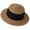 Brown, variant on Women Wide Brim Straw Boater Hat UPF Sun Protection Hat Foldable Beach Fedora with Ribbon