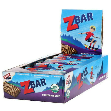 Clif Bar Clif Kid Organic Z Bar Chocolate Chip 18 Bars 1.27 oz (36 g) Each Pack of 2