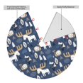 thumbnail image 2 of Sikiie Forest Elk 30-48 inches {designName} Print Christmas Tree Skirt Snowman Xmas Tree Skirt with Edge Christmas Decorations for Holiday Party30", 2 of 7