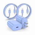 thumbnail image 1 of Quyaojz for Samsung Galaxy Super Fast Charging Cord Type C Charger, 25w Android Phone Charger Block &6ft USBC to USB-C Cable Compatible With Galaxy S25/S24 S23 S22 S21 S20 (s25/24/23/),//Mini 2Pack, 1 of 1