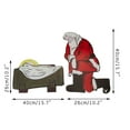 thumbnail image 3 of Meitianfacai Christmas Scene Courtyard Display Card Inserting Plastic Board Outdoor Grass Plug-in Board, red, 3 of 7