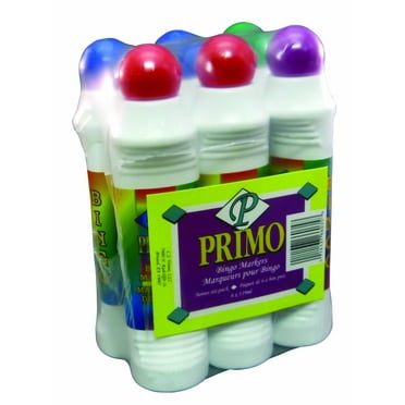 Primo Bingo Markers, Dabbers, Assorted Colors, 6 Count