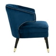 thumbnail image 4 of SAFAVIEH Stazia Mid-Century Retro Wingback Accent Chair, Navy/Black, 4 of 12