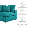 thumbnail image 7 of Modway Commix Fabric Down Filled Overstuffed Corner Chair in Teal, 7 of 7