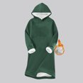 thumbnail image 3 of Efsteb Winter Fashion Dresses for Women 2025 Thick Fleece Dresses Long Sleeve Hoodies Dress Sweatshirt Thermal Dress (Army Green,XXL), 3 of 6