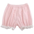 thumbnail image 2 of Girls Shorts for Everyday Wear Lace Trim Comfortable Loose Fit Underwear Style Summer Thin Breathable Home Lounge Shorts Ages 4-16, 2 of 5