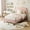 Pink, variant on Funslane Twin Bed Frame with LED Light, Velvet Princess Platform Bed with Adjustable Headboard, Easy Assembly, No Box Spring Needed, Beige