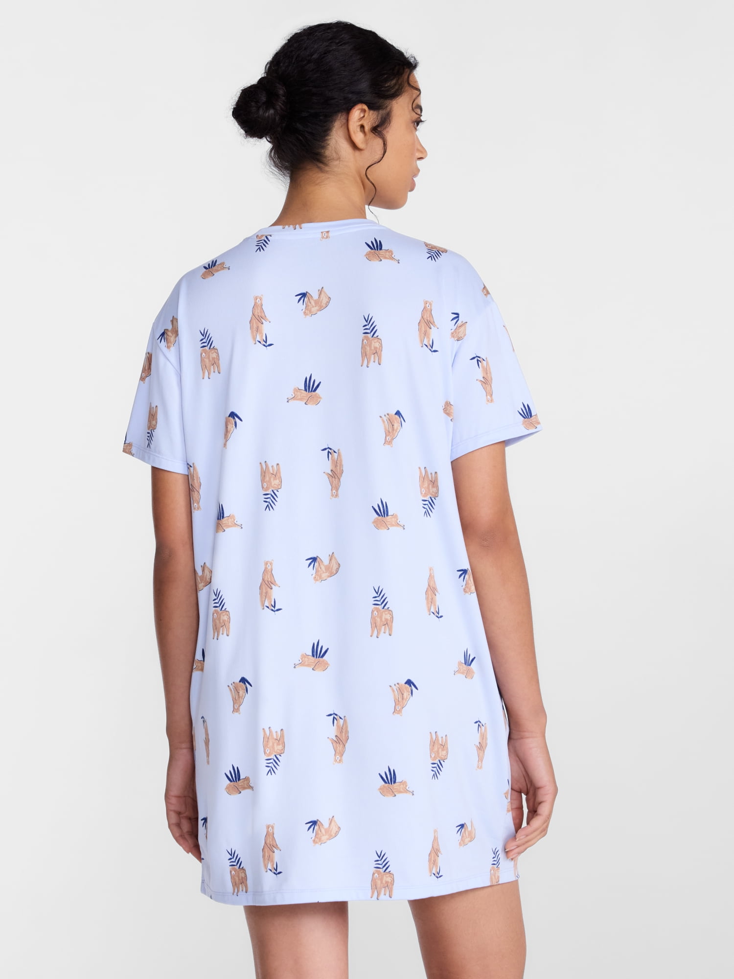 Joyspun Women's Essential Short Sleeve Sleepshirt, Sizes S/M to 2X/3X