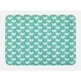 thumbnail image 1 of Bird Bath Mat, White Doves with Olive Branches Peace Hope and Pastel Illustration, Plush Bathroom Decor Mat with Non Slip Backing, 29.5" X 17.5", Turquoise, by Ambesonne, 1 of 2