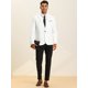 thumbnail image 3 of INSPIRE CHIC Blazer formal ajustado para hombre, traje de vestir con un botón y un solo pecho, abrigo deportivo blanco M, 3 of 6