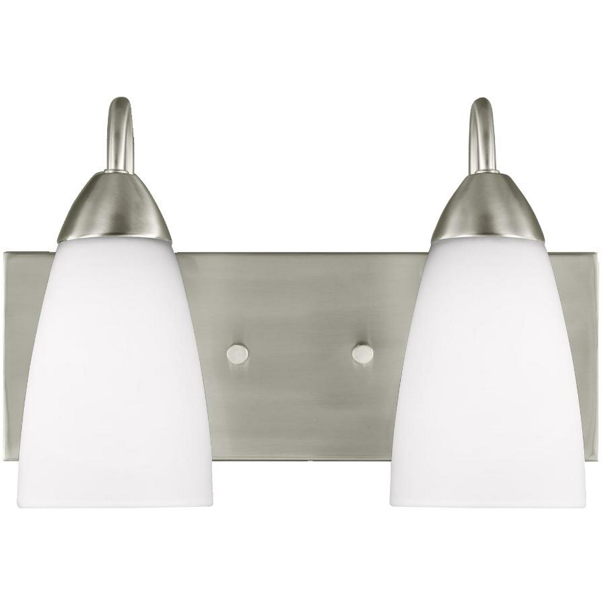 Seville 2 Light Brushed Nickel Vanity Light Fixture With Etched Glass Walmart Canada