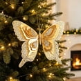 thumbnail image 5 of HonestMatter Glitter Butterfly Ornament, Christmas Tree Hanging Decor with Sparkly Finish, Holiday Butterfly Decoration for Wreath and Garland, 5 of 7
