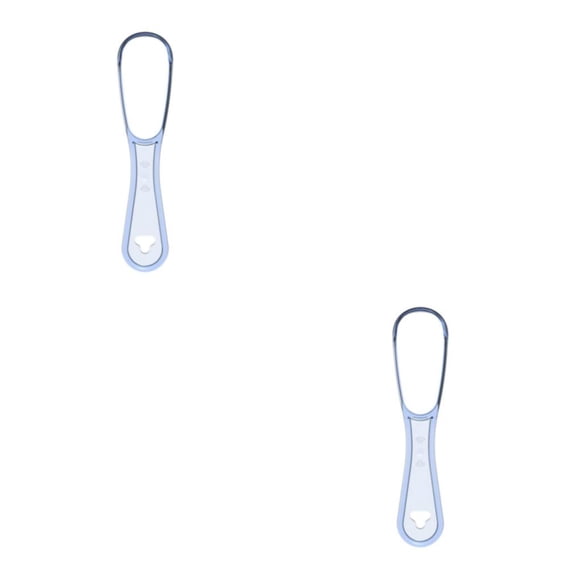 Raspador de lengua Seitruly Cuidado de la boca Cepillo de higiene 2Conjunto Azul claro