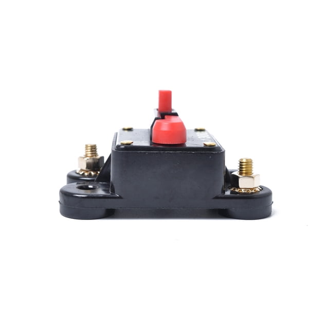 CTIRCHIU 1Pcs Circuit Breaker Black Alloy for Audio Inline Fuse Inverter with Water Resistant Self Testing