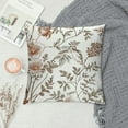 thumbnail image 2 of Creowell Brown and White Flowers Pillow Covers  Vintage Brown Flowers Throw Pillowcase  Decorative Morden Floral Outdoor Cushion Cover for Patio Sofa Bedroom Indoor Outdoor Party White, 2 of 5