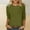 c01Green, variant on LNWUY Tops for Women 3/4 Sleeve Crewneck Cute Basics Tees Casual Fashion Spring Summer T Shirts Business Work Tee Top Brown XXL