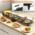 thumbnail image 6 of AORAN 39.5" Electric Griddle Teppanyaki Grill, Nonstick Extra Large Griddle Long Countertop Grill with Adjustable Temperature & Drip Tray, Easy-to-clean BBQ Pancake Griddle for Indoor & Outdoor Cooki, 6 of 11
