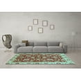 thumbnail image 3 of Ahgly Company Indoor Rectangle Oriental Light Blue Traditional Area Rugs, 5' x 8', 3 of 4
