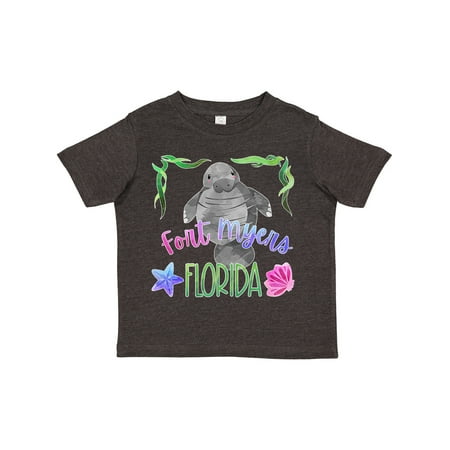 

Inktastic Fort Myers Florida Cute Swimming Manatee Gift Toddler Boy or Toddler Girl T-Shirt