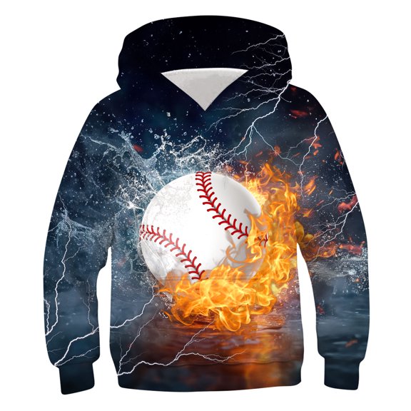 Aideaone Boys Hoodies for Kids 3D Printed Hooded Sweatshirt with Pockets Long Sleeve Kids Pullover Tops 6-16 Years