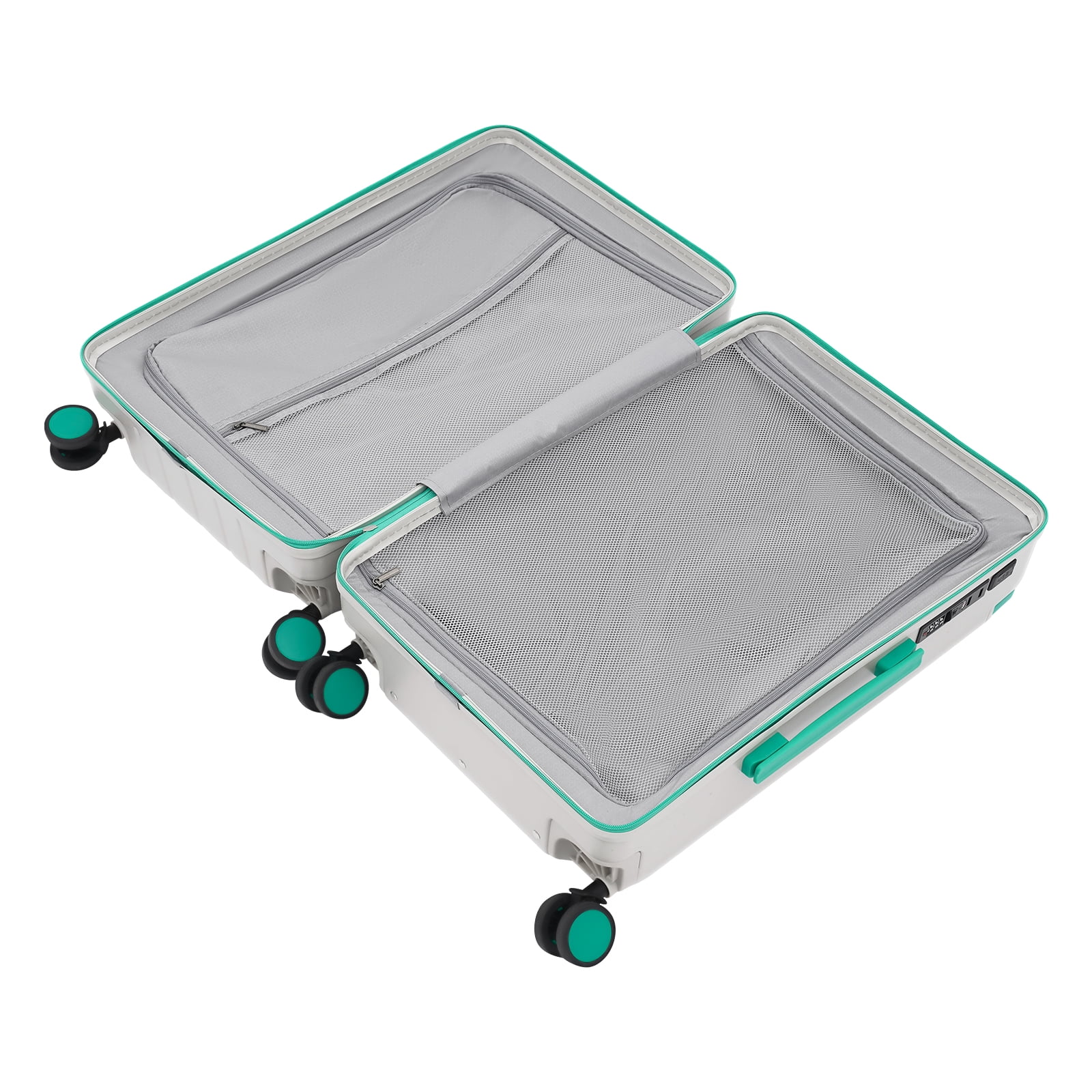 Wide Handle 24 inch Luggage with Spinner Wheels,Aluminum Frame All-PC Hard Shell Medium Suitcase,Trunk Wide Handle Luggage for Travel,TSA Lock Airline Approved Luggage Checked-Medium