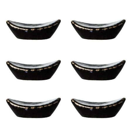 

Hemoton 6pcs Flambed Glazed Ceramic Chopsticks Rest Ingot-shaped Spoon Fork Holder Chopsticks Pillow Rack (Grey Blue)