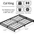 thumbnail image 2 of Lutown-Teen 6 inch California King Bed Frames No Box Spring Needed Heavy Duty Metal Cal King Platform for Mattress Foundation, Noise Free, Easy Assembly, Black, 2 of 5